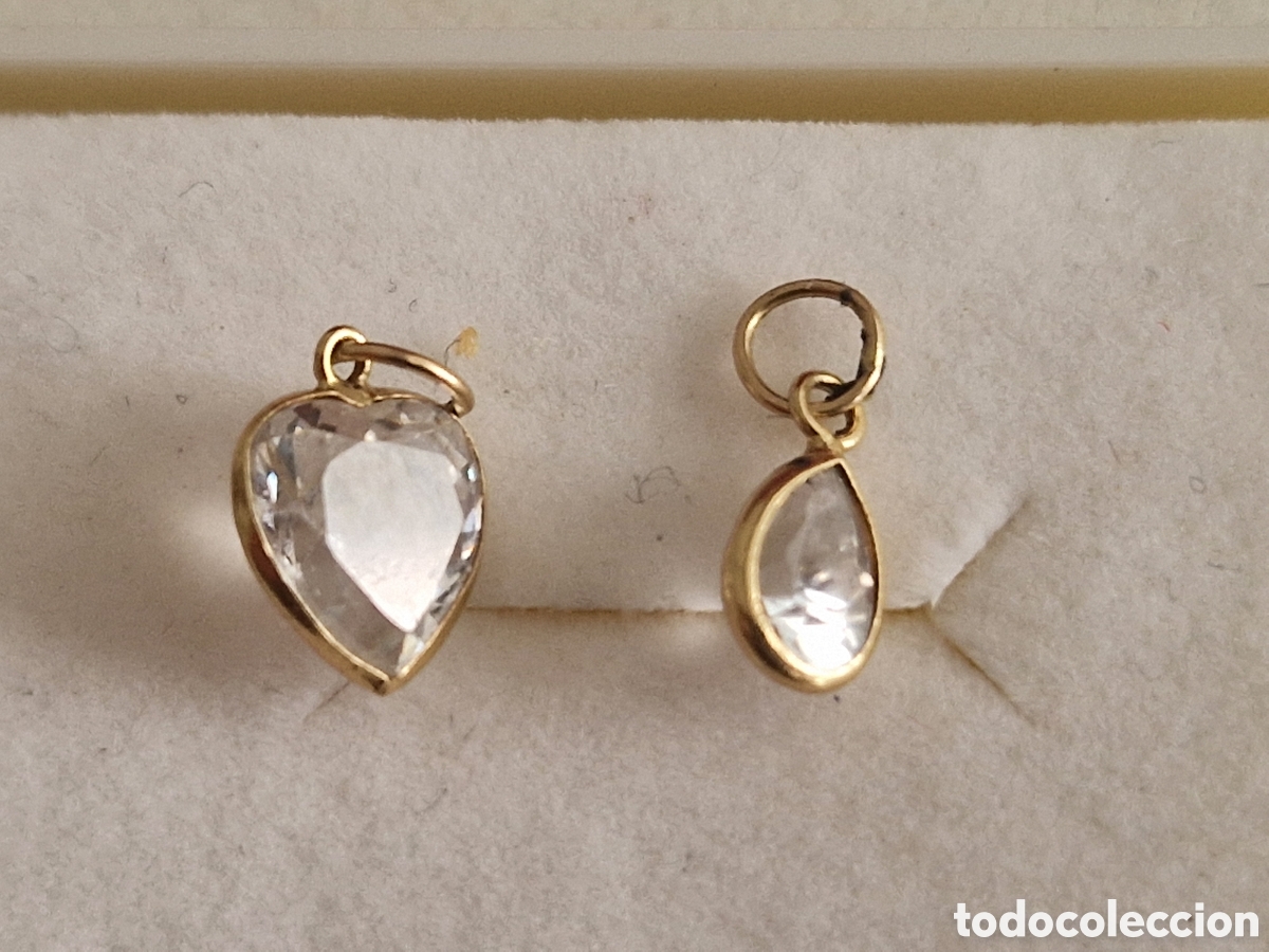 Joyeria: 2 COLGANTES ORO 18 K Y CIRCON - Foto 2