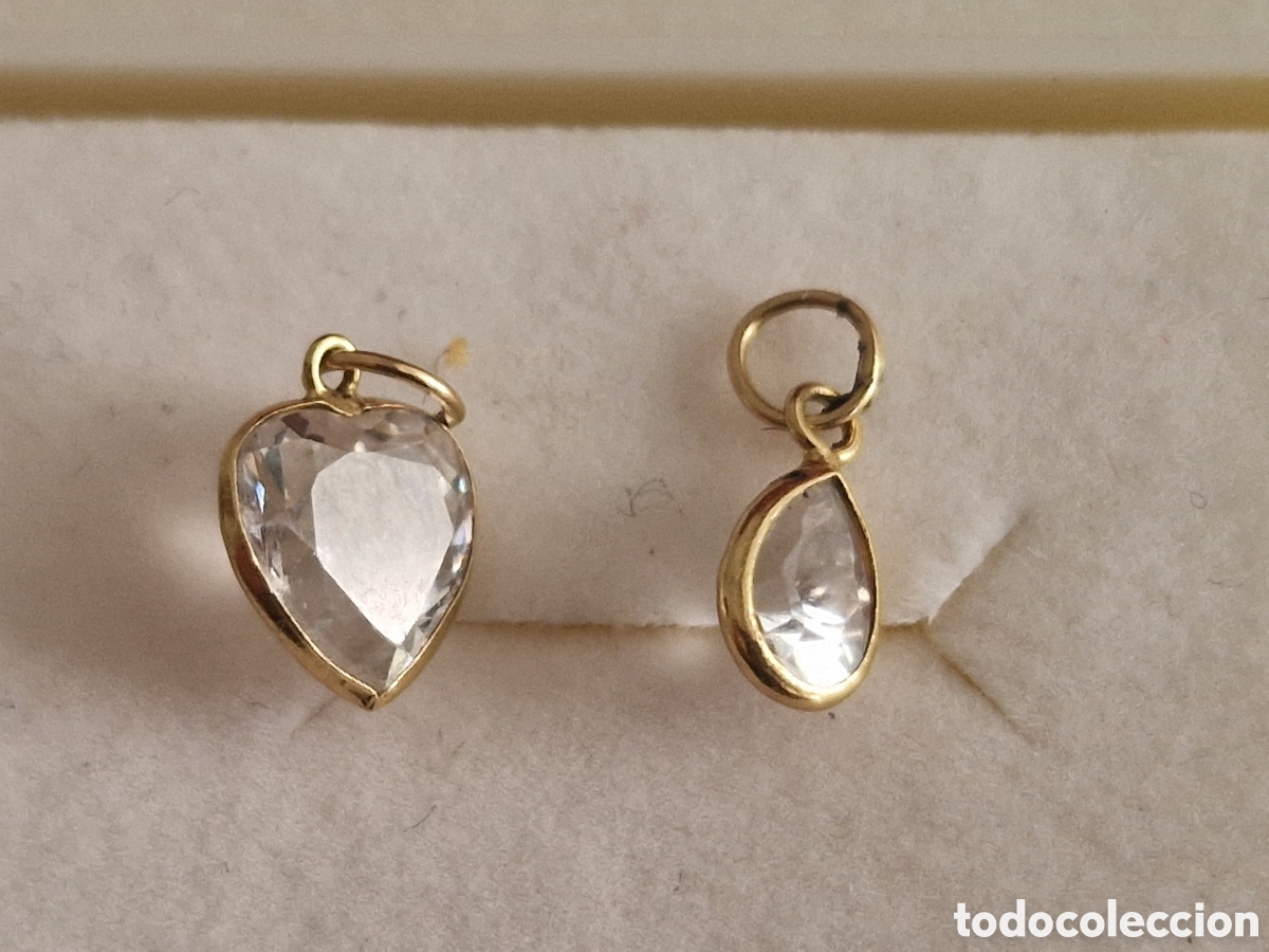 Joyeria: 2 COLGANTES ORO 18 K Y CIRCON - Foto 1