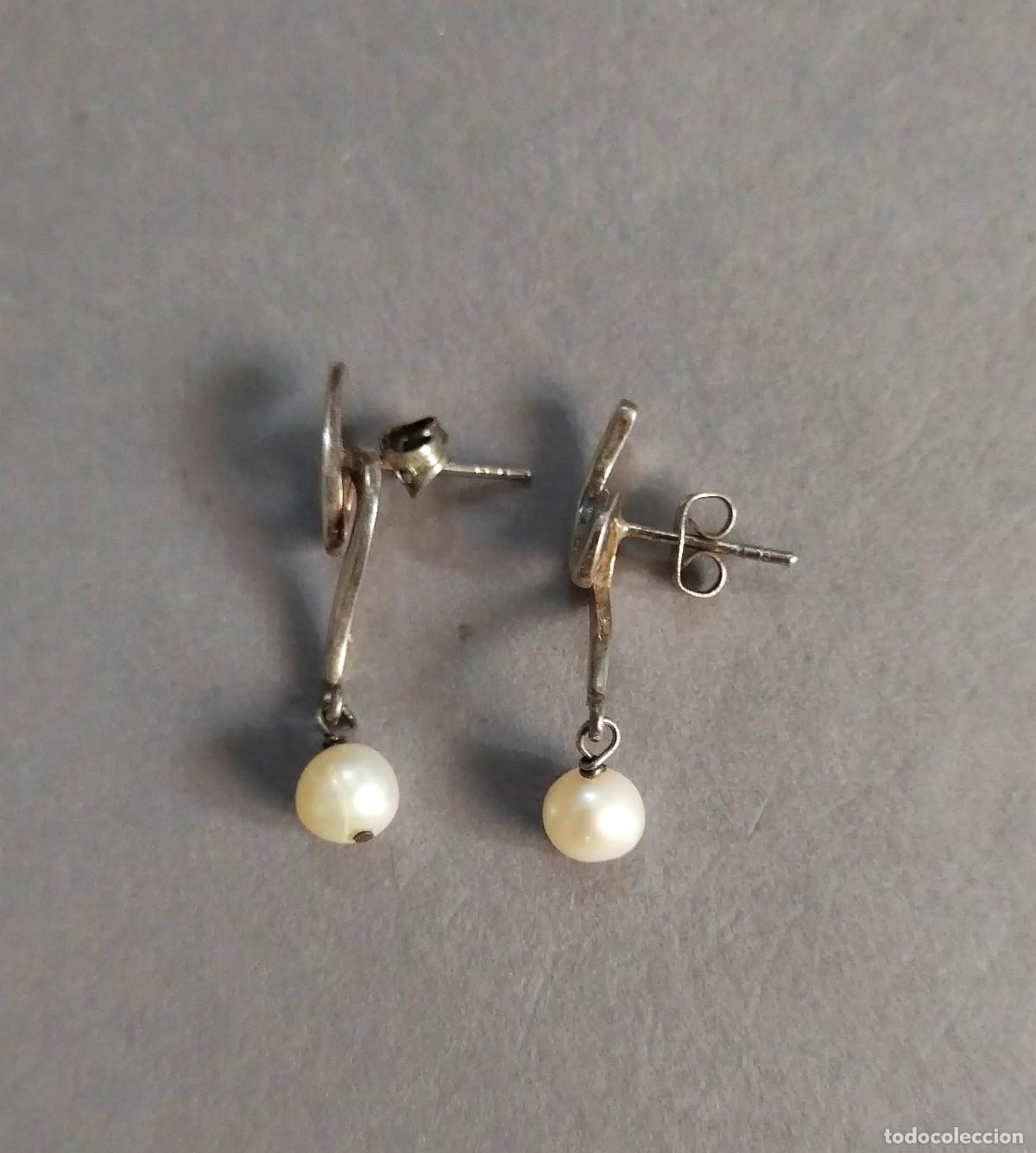 Joyeria: Pendientes de plata de ley con perlas cultivadas. - Foto 2