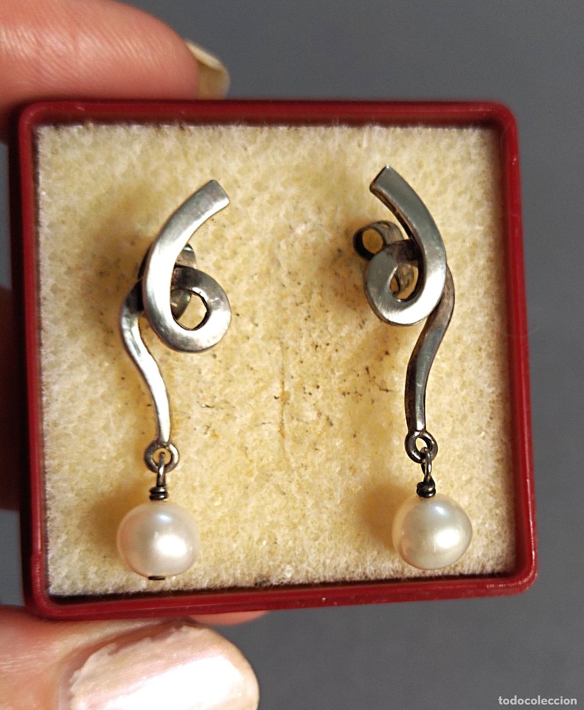 Joyeria: Pendientes de plata de ley con perlas cultivadas. - Foto 3