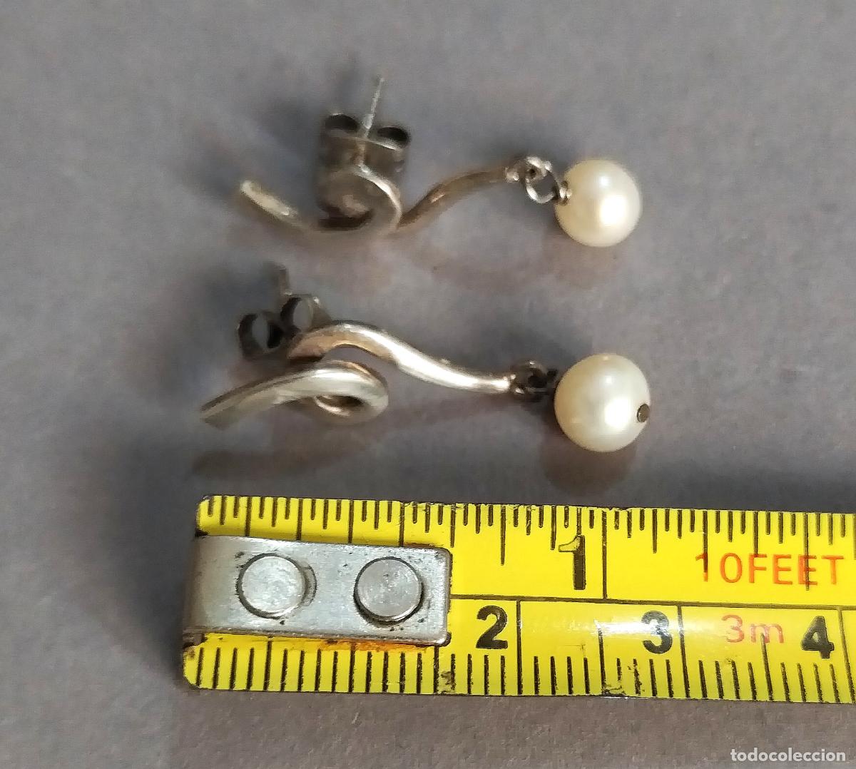 Joyeria: Pendientes de plata de ley con perlas cultivadas. - Foto 4