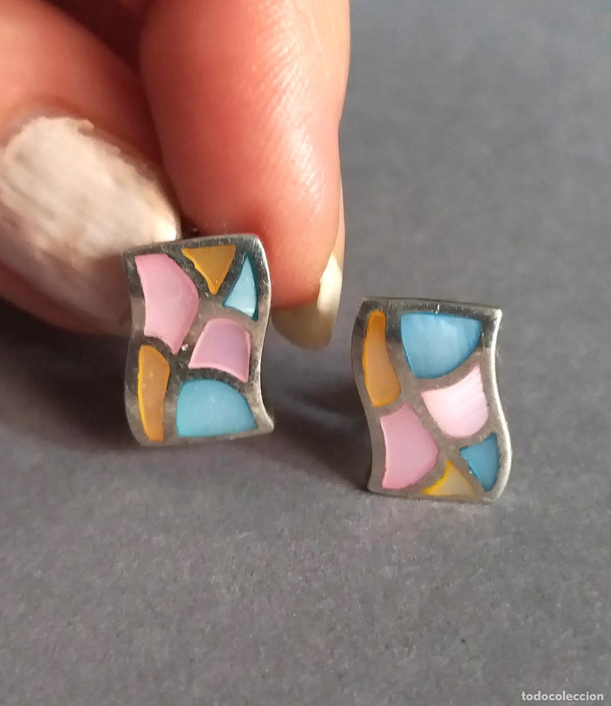 Joyeria: Pendientes de plata de ley con n&aacute;car. - Foto 2