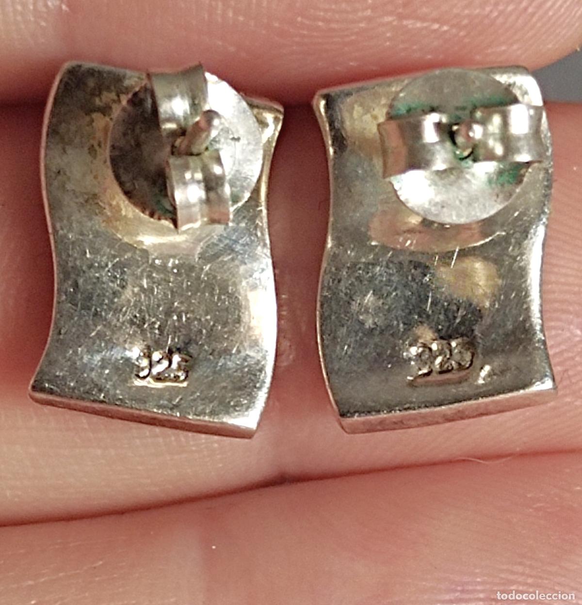 Joyeria: Pendientes de plata de ley con n&aacute;car. - Foto 3