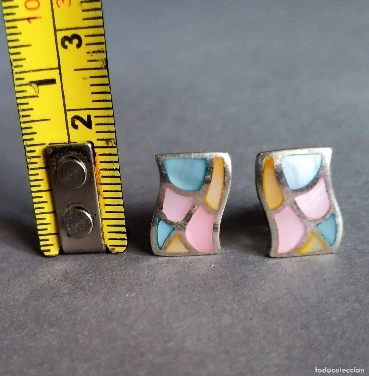 Joyeria: Pendientes de plata de ley con n&aacute;car. - Foto 4