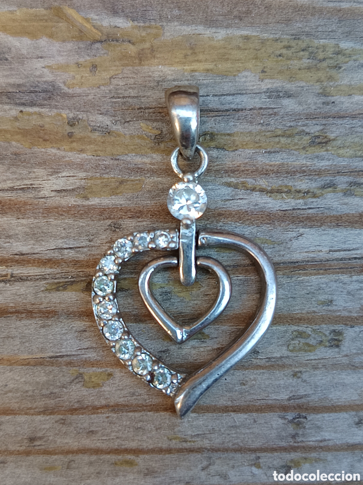 Joyeria: BELLO COLGANTE CON FORMA DE CORAZON EN PLATA 925 - Foto 3