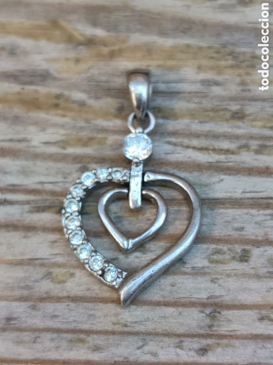 Joyeria: BELLO COLGANTE CON FORMA DE CORAZON EN PLATA 925 - Foto 2