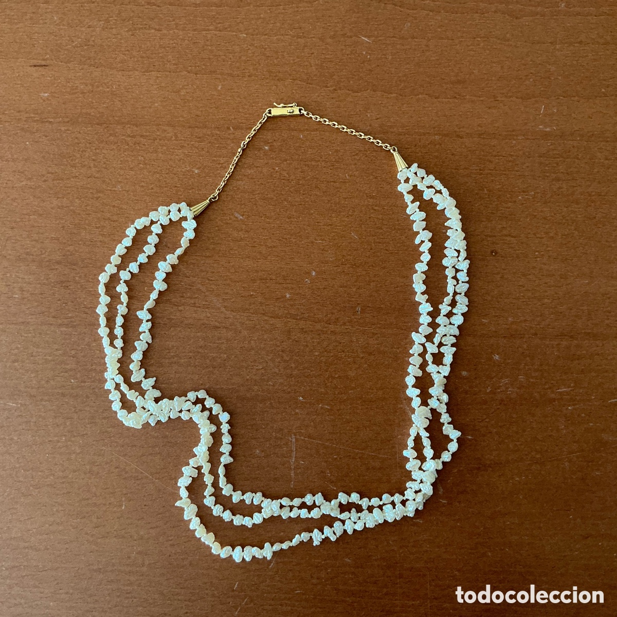 Joyeria: Gargantilla de perlas agua dulce y oro - Foto 1