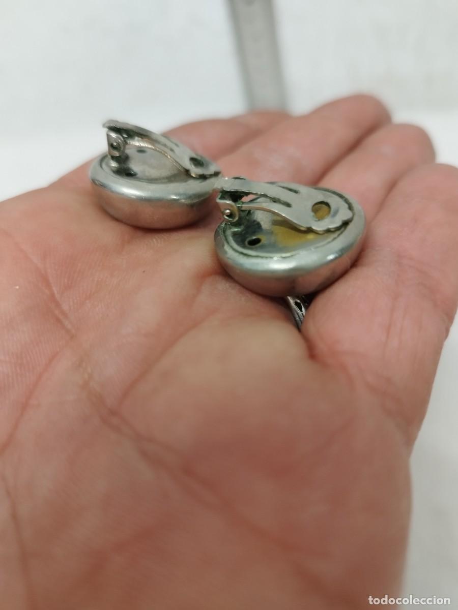 Joyeria: Antiguo par pareja de pendientes. - Foto 3