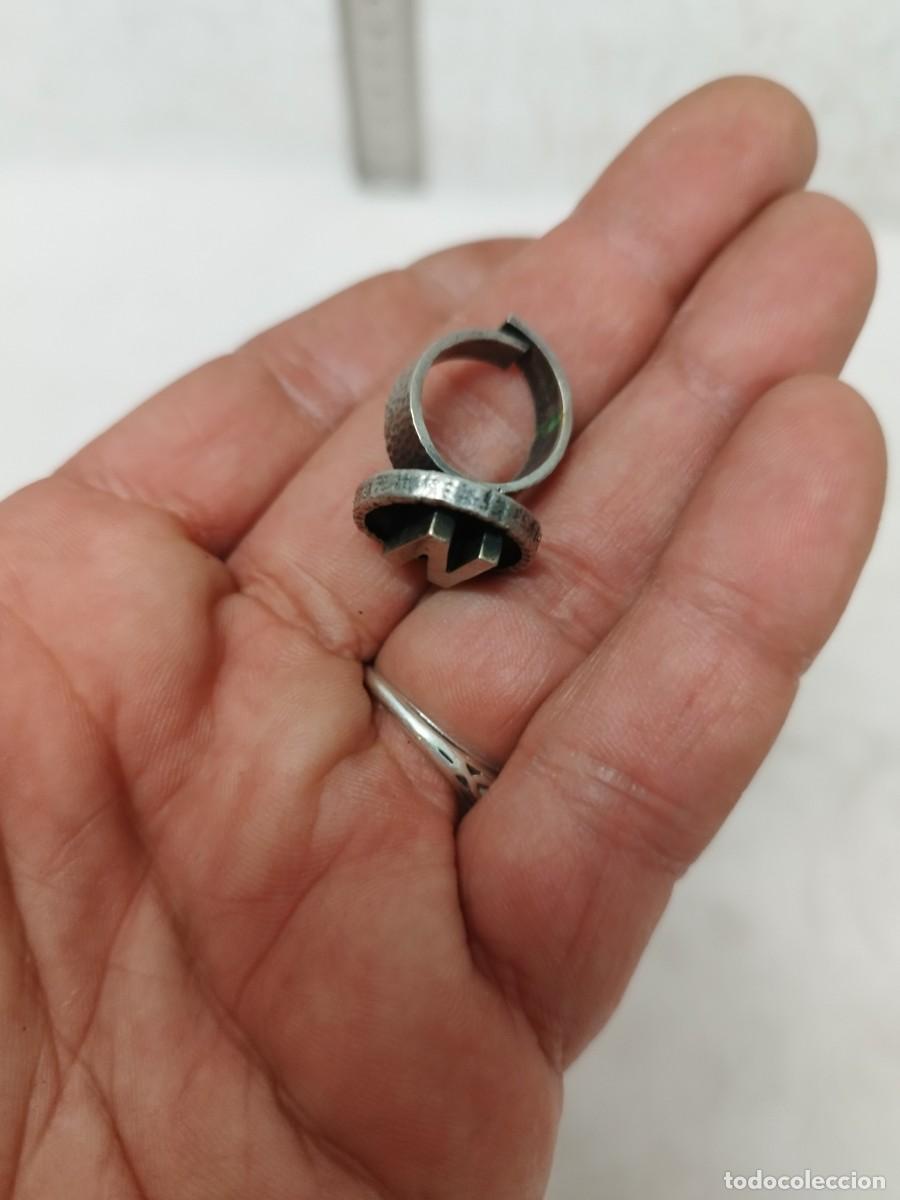 Joyeria: Antiguo anillo con la letra N. - Foto 2