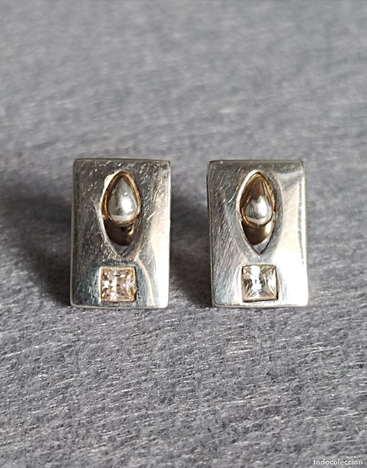 Joyeria: Pendientes de plata de ley con circonita. - Foto 1