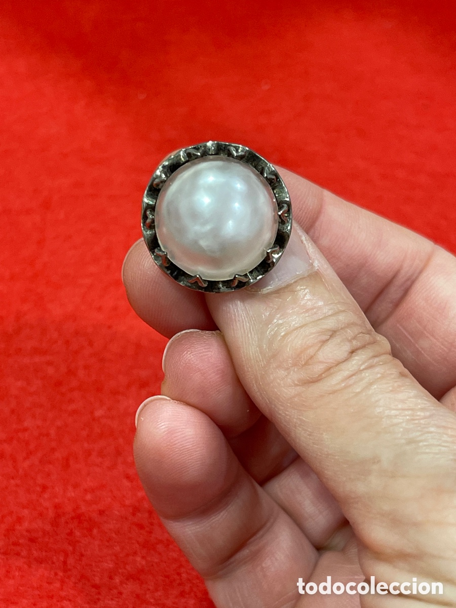 Joyeria: Pendientes en plata de ley y s&iacute;mil de perla. - Foto 4