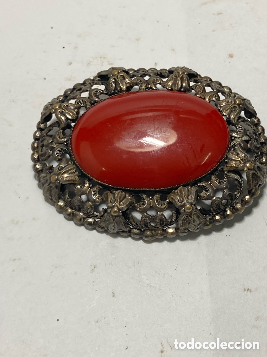 Joyeria: Broche mexicano antiguo plateado /B127 - Foto 1