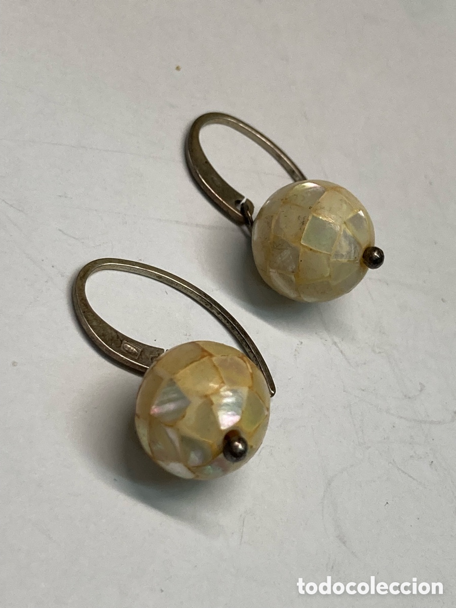 Joyeria: Pendientes de plata n&aacute;car P269 - Foto 1