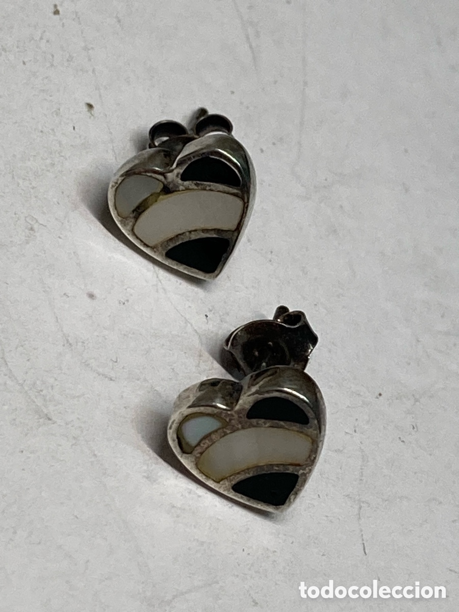 Joyeria: Pendientes de plata y n&aacute;car P270 - Foto 1