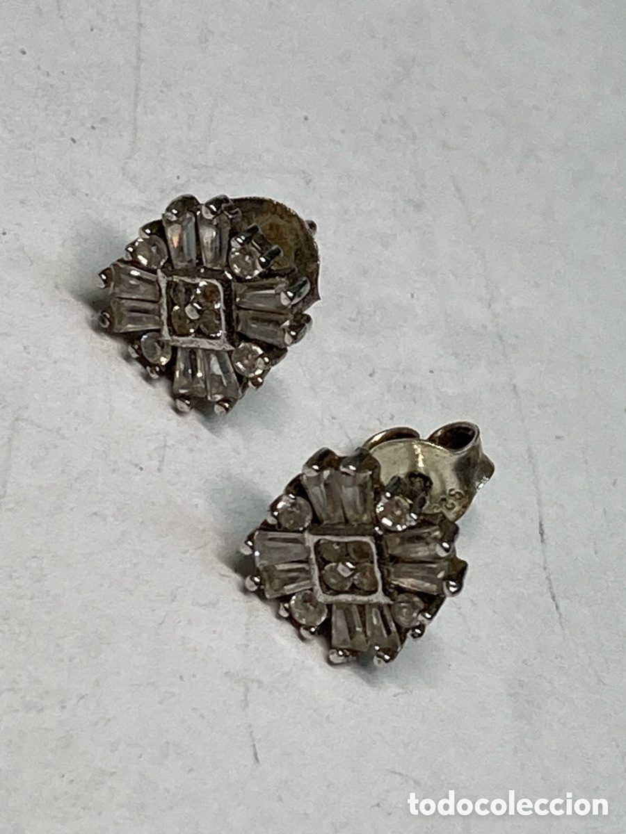 Joyeria: Pendientes de plata y engastado P270 - Foto 1
