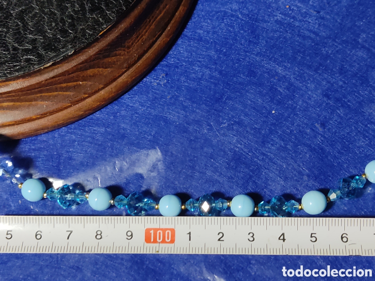 Joyeria: Collar de cristal facetado y Murano azul celeste. *E* - Foto 3
