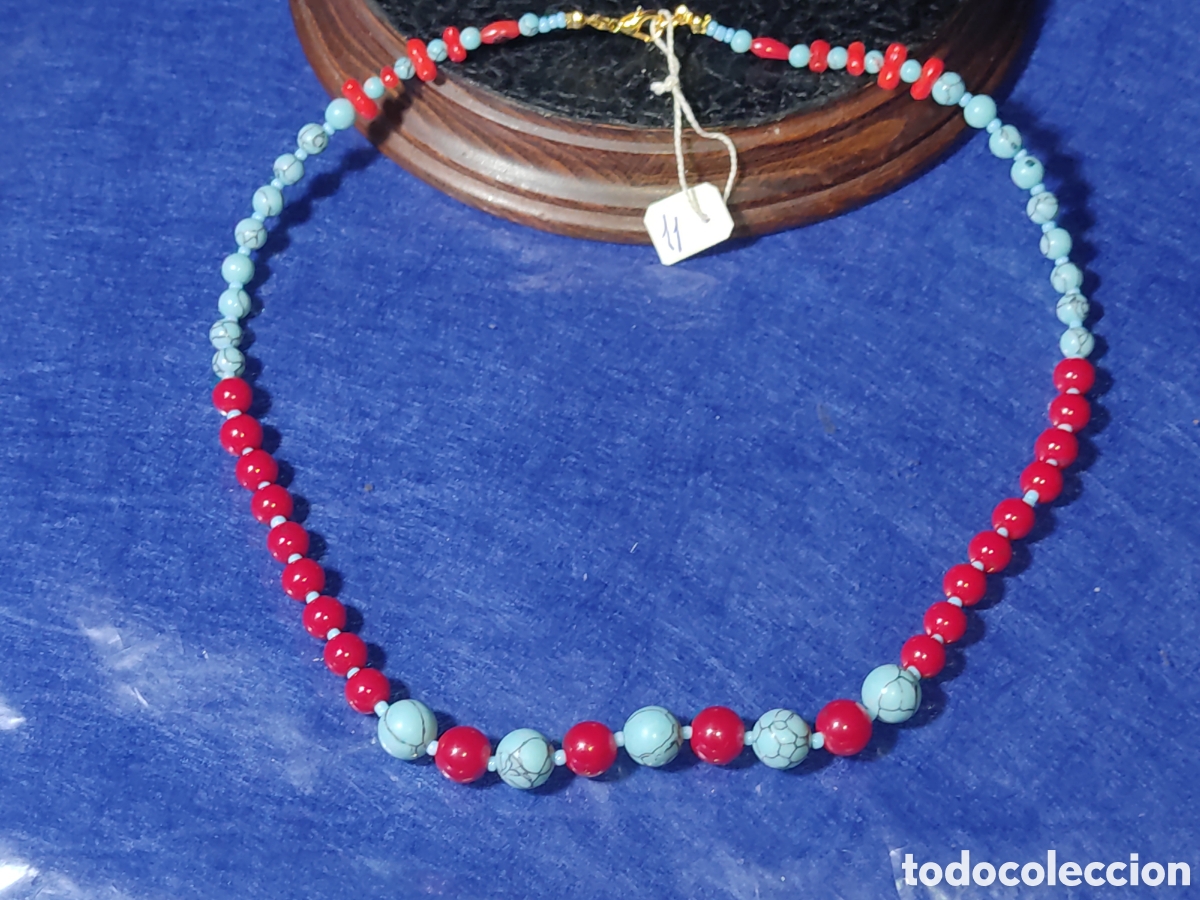 Joyeria: Collar turquesa y coral rojo. *11* - Foto 1