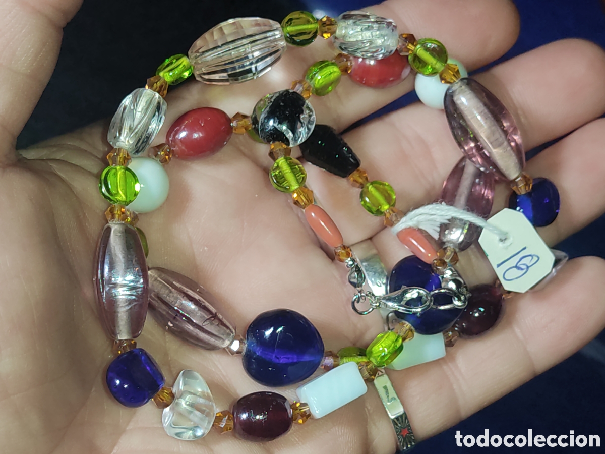 Joyeria: Collar de cristal de Murano.Vintage. *18* - Foto 8