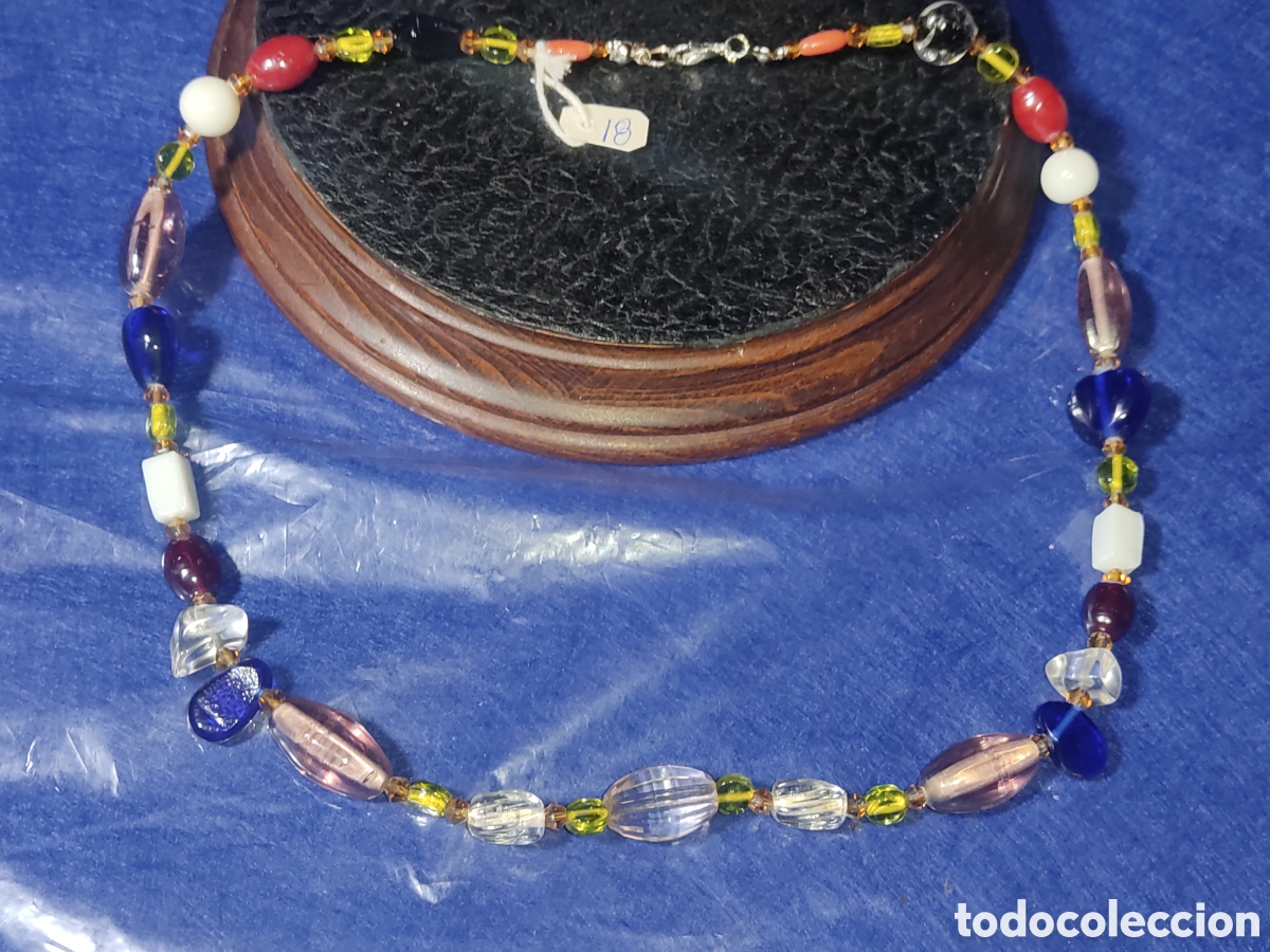 Joyeria: Collar de cristal de Murano.Vintage. *18* - Foto 1
