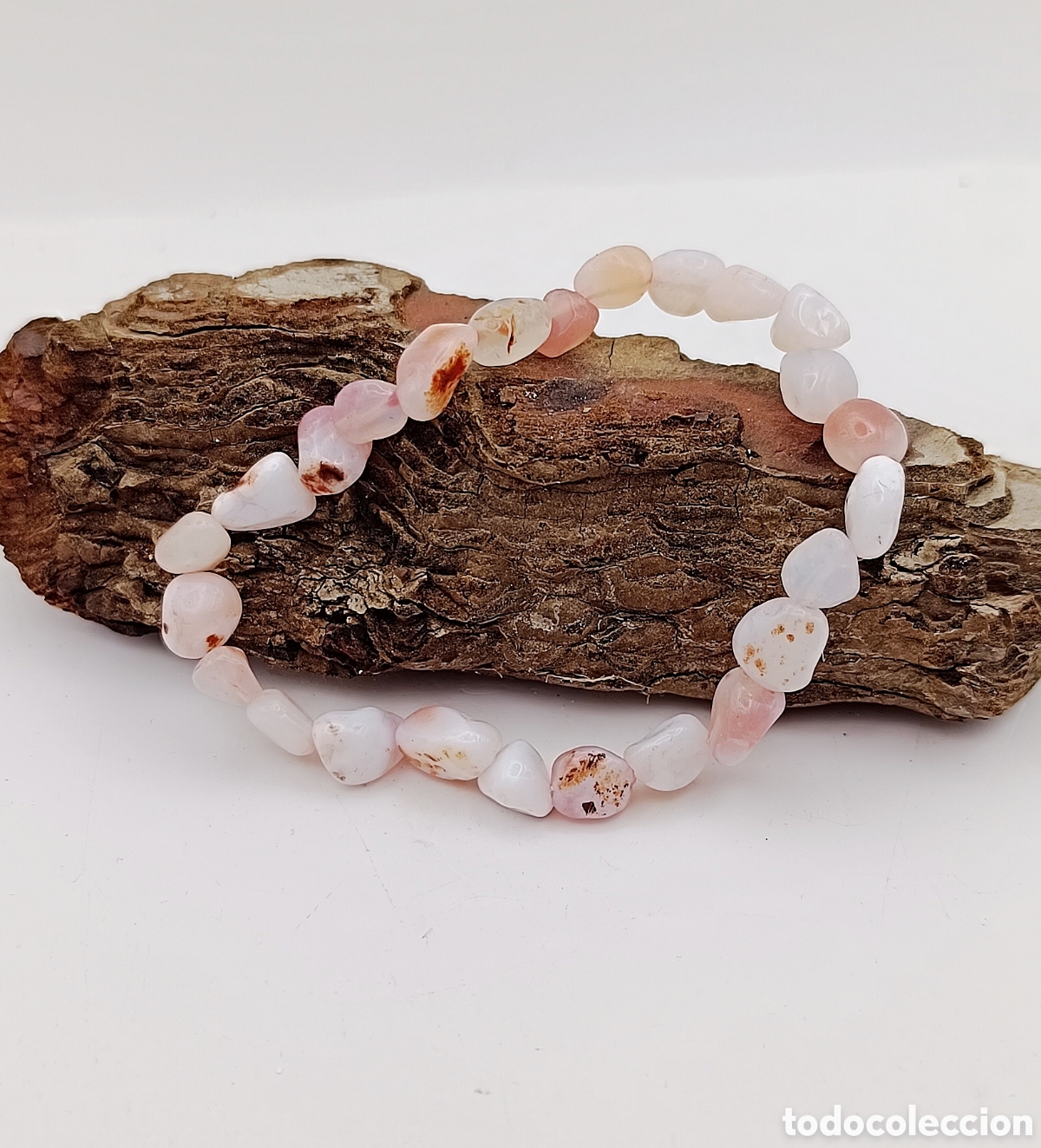Joyeria: Pulsera &Oacute;palo Rosa El&aacute;stica - Foto 1