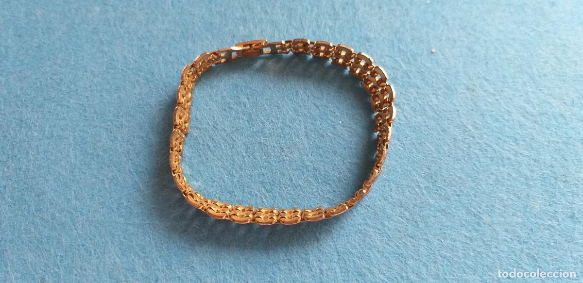 Joyeria: Pulsera dorada. Brazalete. Eslabones. - Foto 2