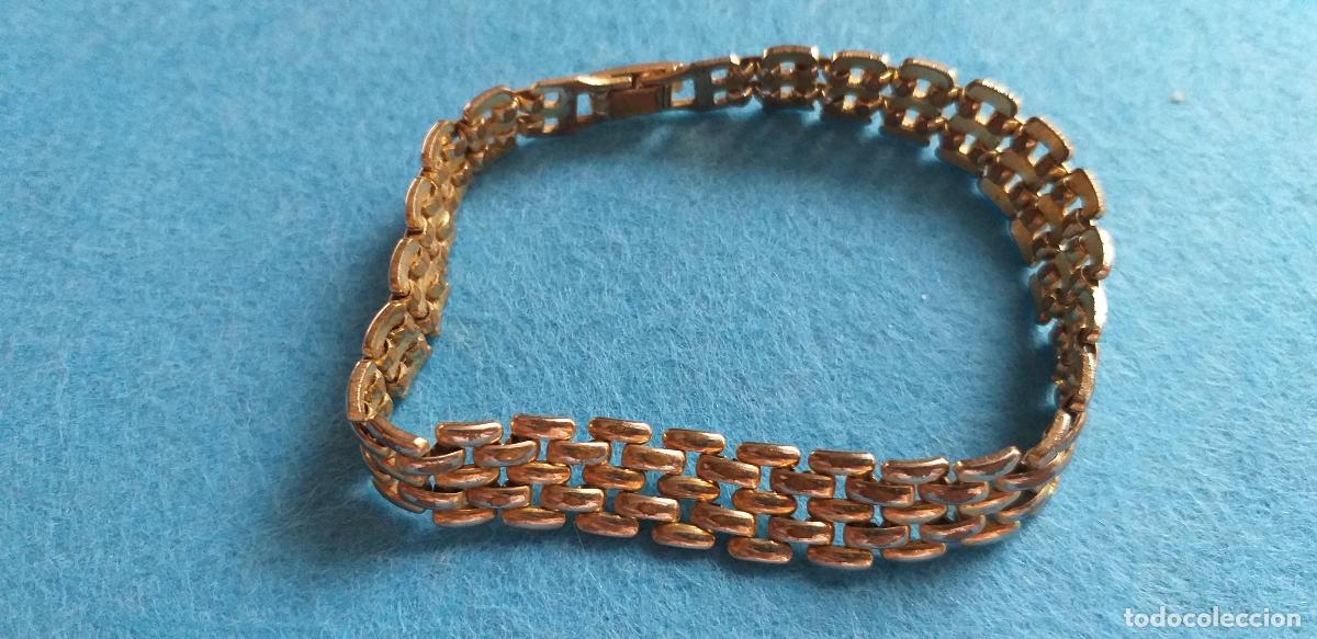 Joyeria: Pulsera dorada. Brazalete. Eslabones. - Foto 3