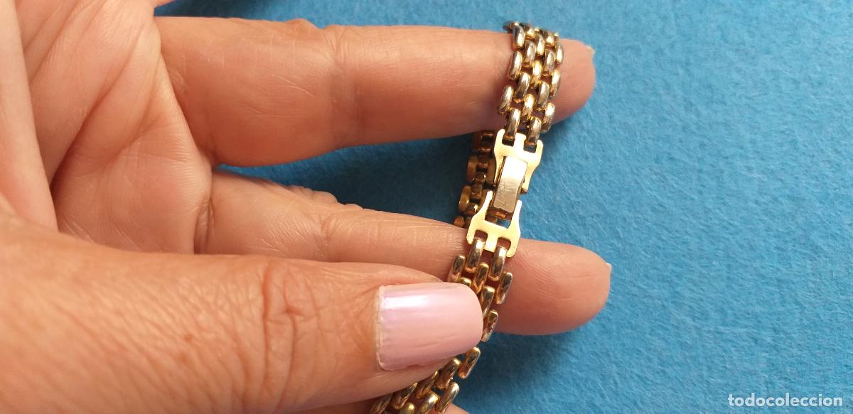 Joyeria: Pulsera dorada. Brazalete. Eslabones. - Foto 4