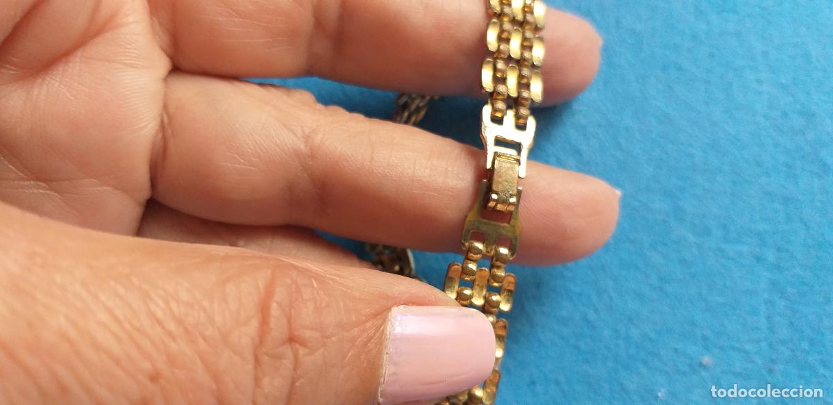 Joyeria: Pulsera dorada. Brazalete. Eslabones. - Foto 5