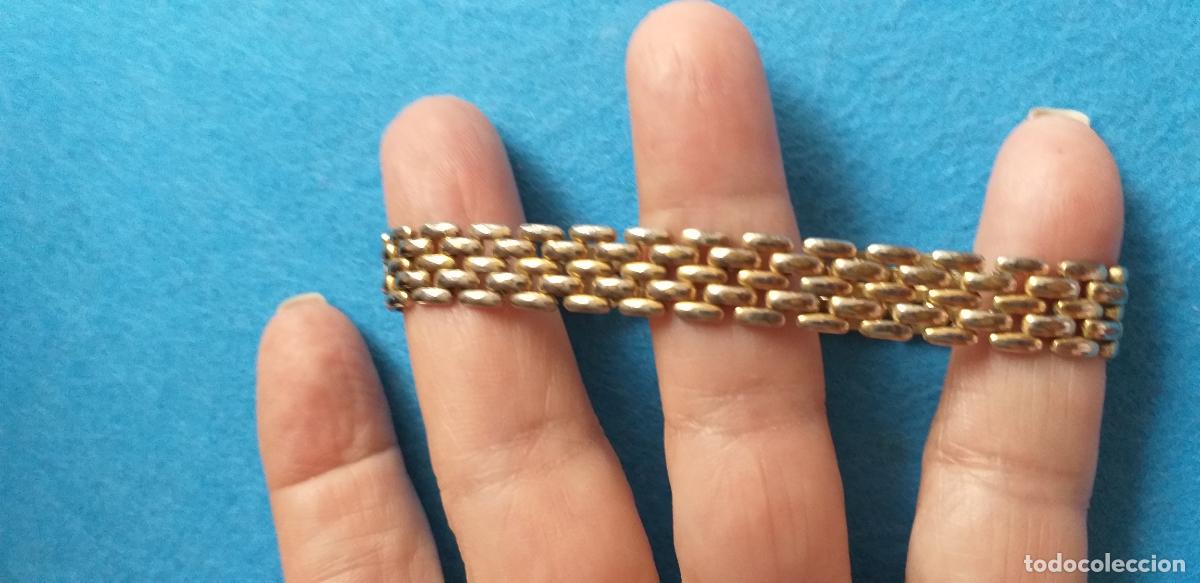 Joyeria: Pulsera dorada. Brazalete. Eslabones. - Foto 6