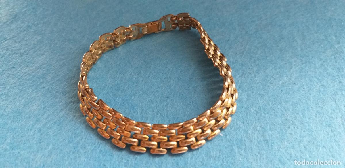 Joyeria: Pulsera dorada. Brazalete. Eslabones. - Foto 1