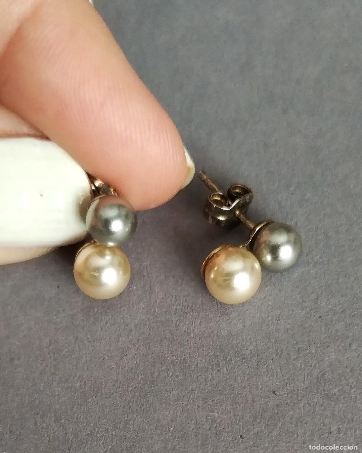 Joyeria: Pendientes de plata de ley con perlas. - Foto 2