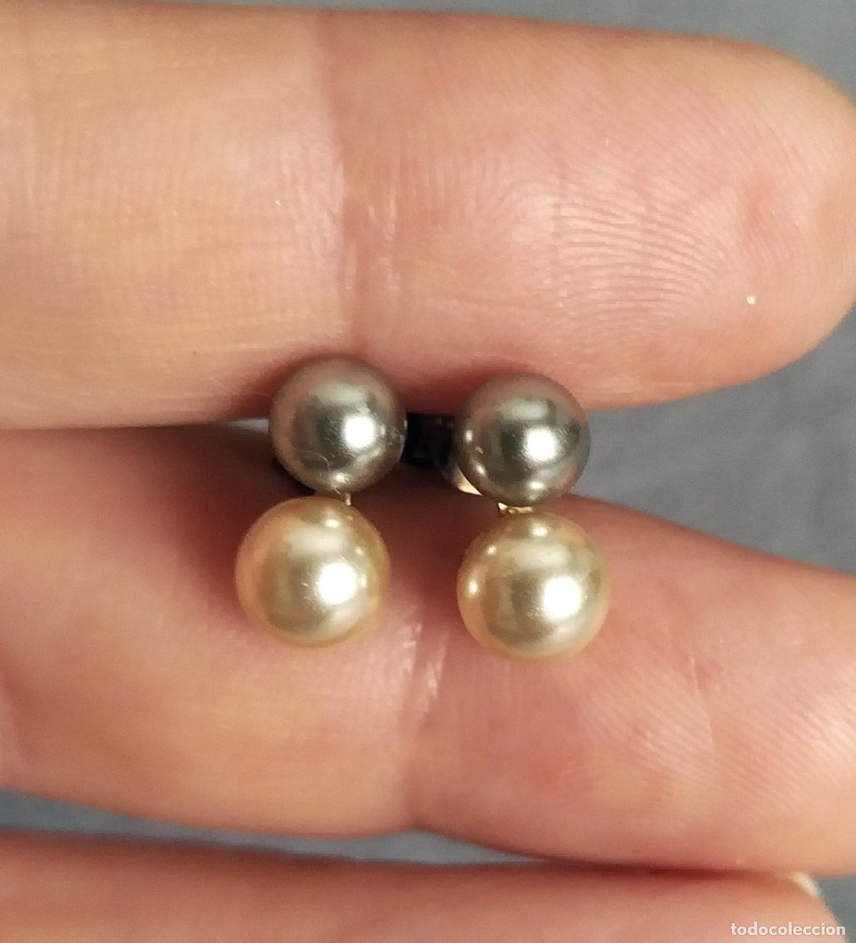 Joyeria: Pendientes de plata de ley con perlas. - Foto 1