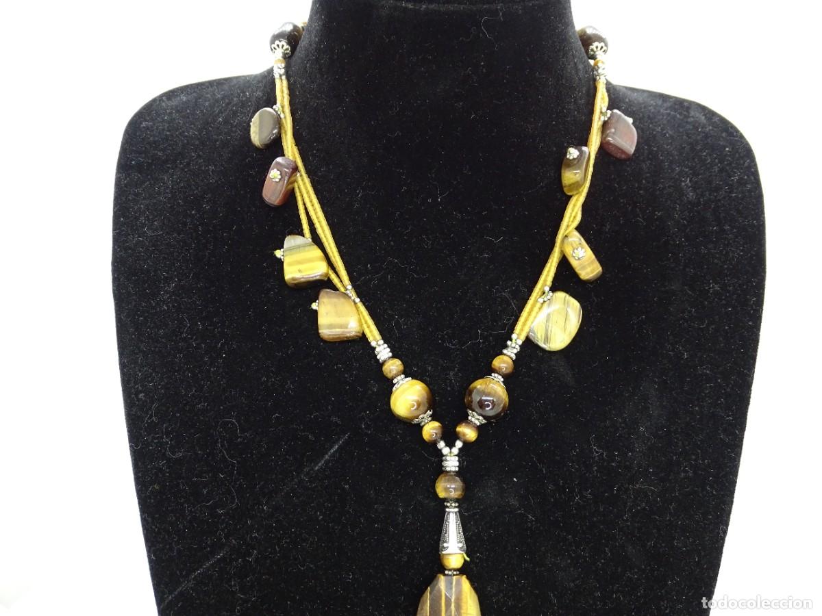 Joyeria: Collar, ojo de tigre y plata, 2000&rsquo;s - Italia - Foto 7