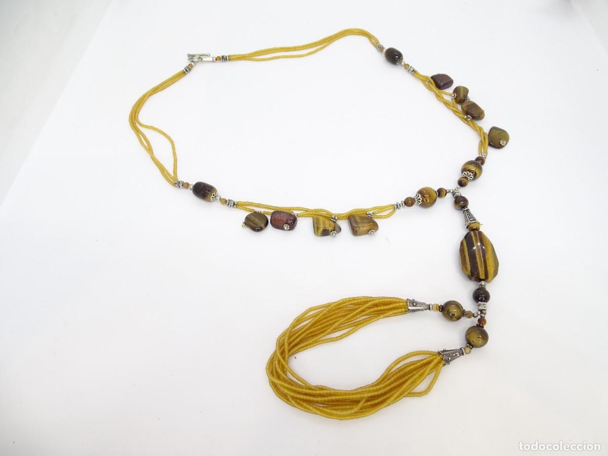 Joyeria: Collar, ojo de tigre y plata, 2000&rsquo;s - Italia - Foto 9