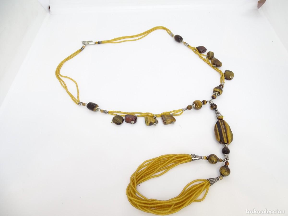 Joyeria: Collar, ojo de tigre y plata, 2000&rsquo;s - Italia - Foto 11