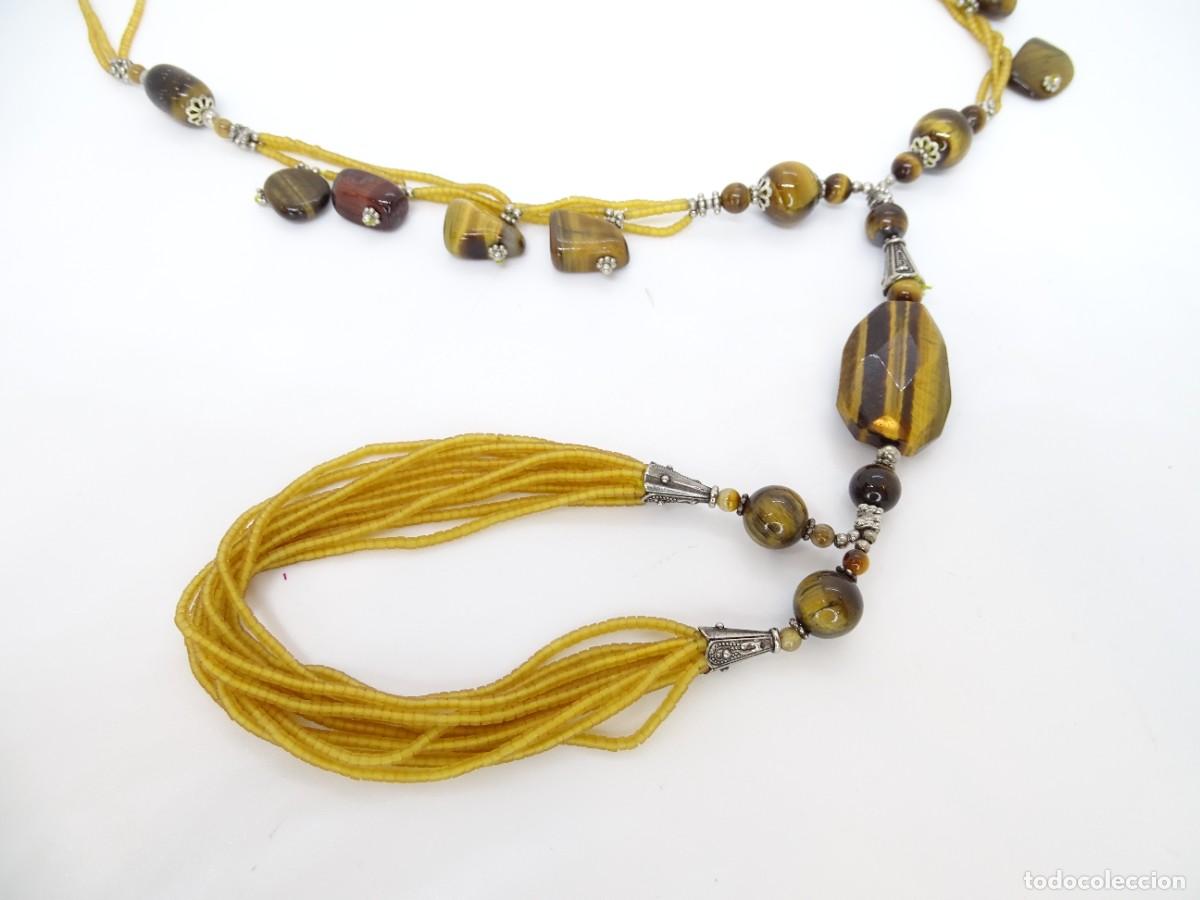 Joyeria: Collar, ojo de tigre y plata, 2000&rsquo;s - Italia - Foto 12