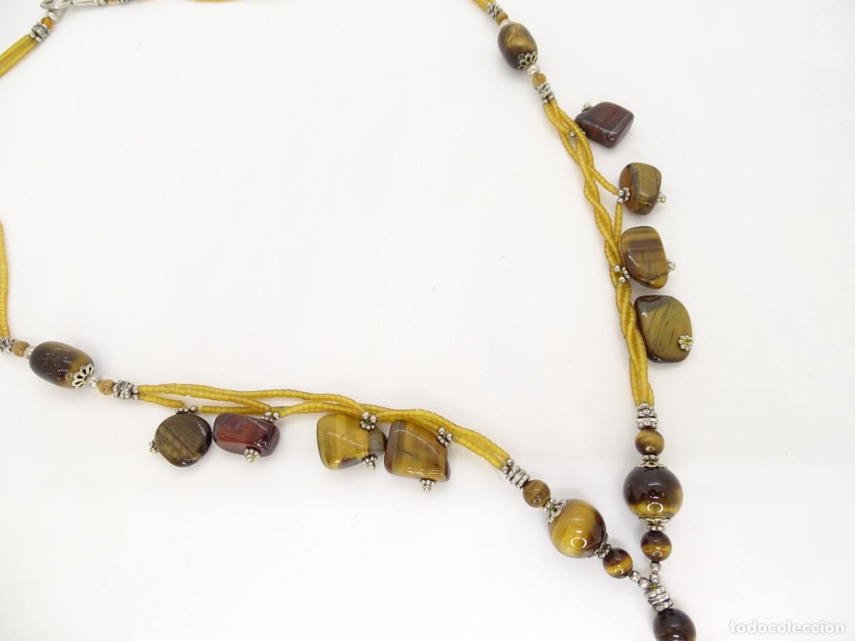 Joyeria: Collar, ojo de tigre y plata, 2000&rsquo;s - Italia - Foto 13