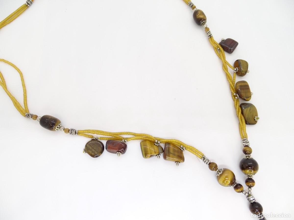 Joyeria: Collar, ojo de tigre y plata, 2000&rsquo;s - Italia - Foto 14