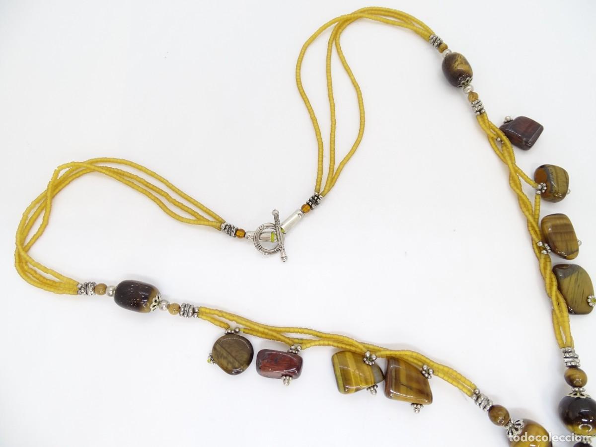 Joyeria: Collar, ojo de tigre y plata, 2000&rsquo;s - Italia - Foto 15