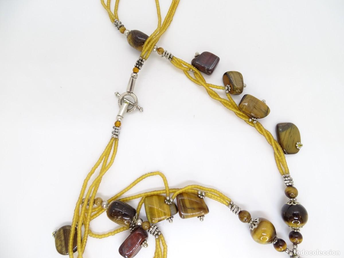 Joyeria: Collar, ojo de tigre y plata, 2000&rsquo;s - Italia - Foto 16