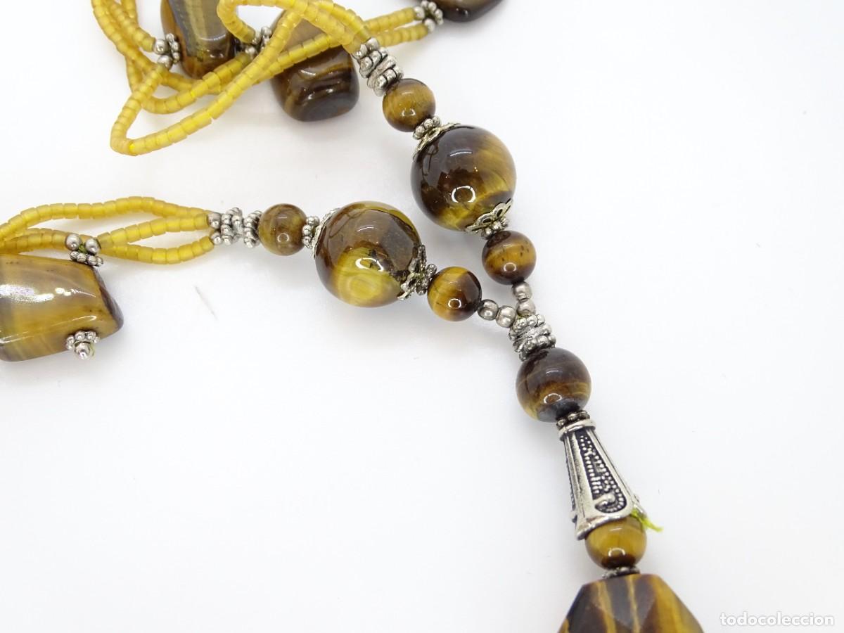 Joyeria: Collar, ojo de tigre y plata, 2000&rsquo;s - Italia - Foto 17