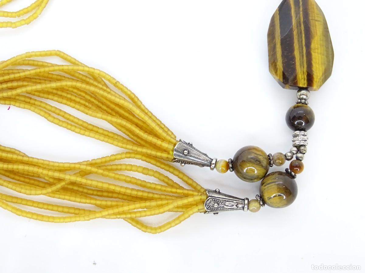 Joyeria: Collar, ojo de tigre y plata, 2000&rsquo;s - Italia - Foto 18
