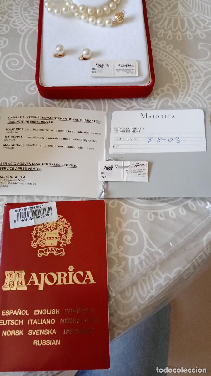 Joyeria: Gargantilla y Pendientes Perlas Oro Majorica - Foto 3