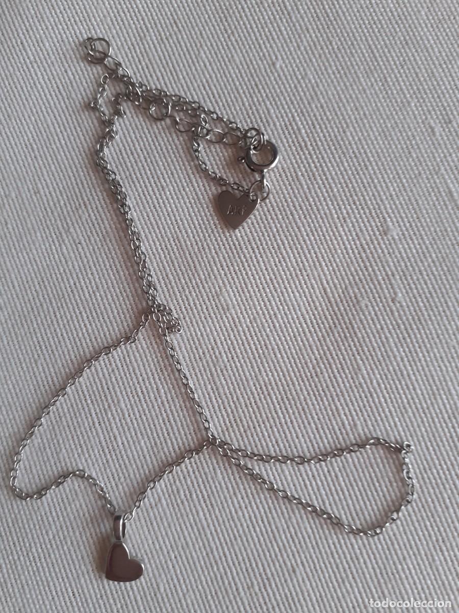 Joyeria: COLLAR CADENA Y COLGANTE DE CORAZON PLATA 925A2 ARP - Foto 6