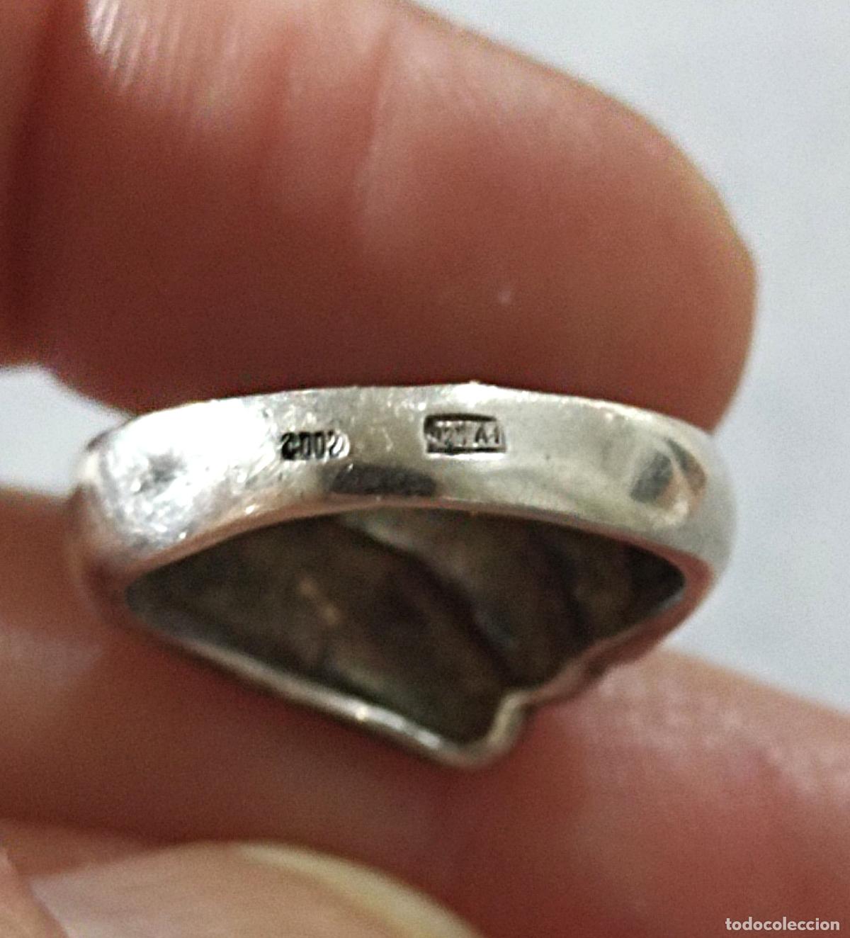 Joyeria: Anillo de plata de ley contrastada. - Foto 4