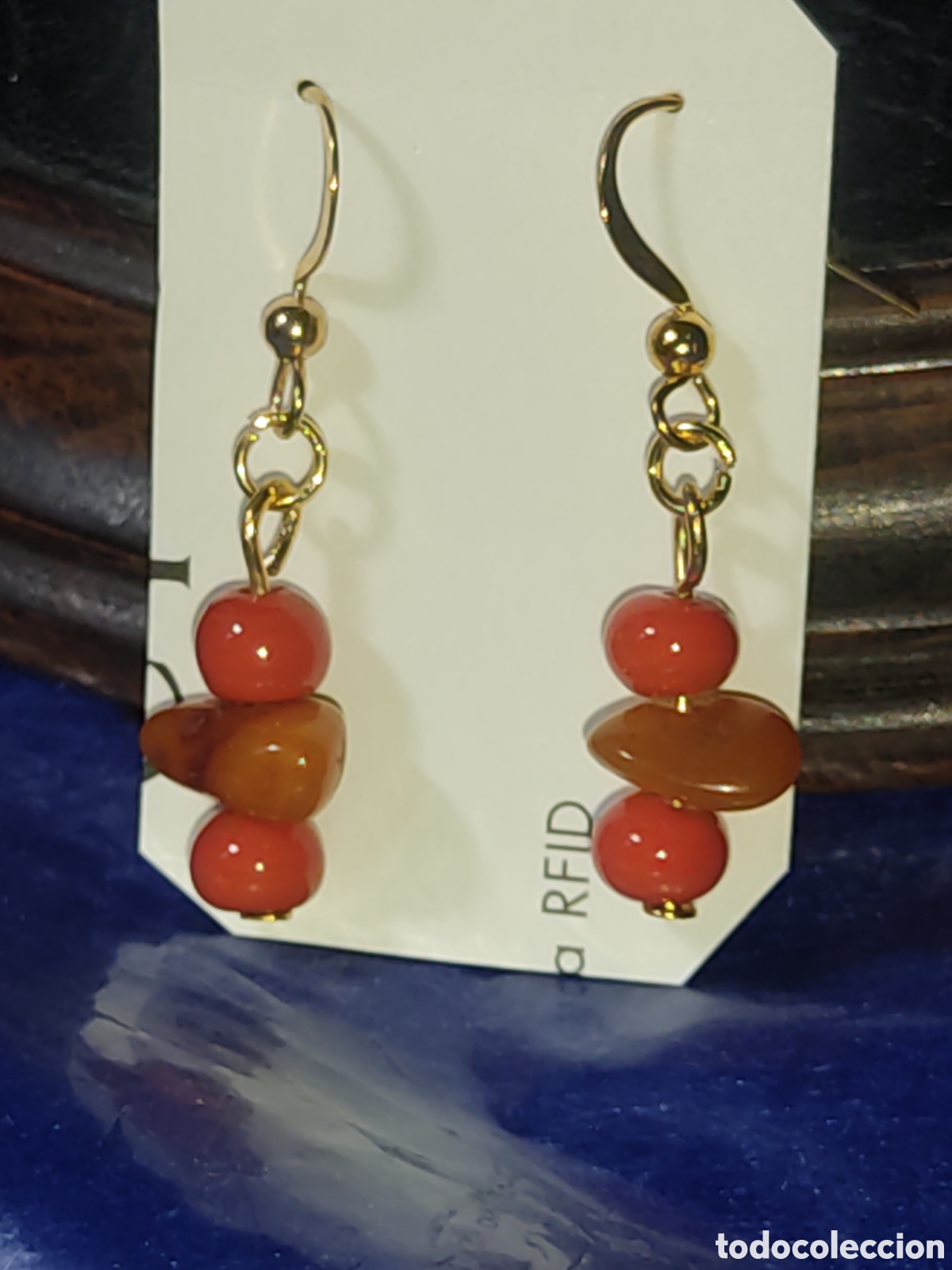 Joyeria: Pendientes de &Aacute;mbar y cristal de Murano. - Foto 2