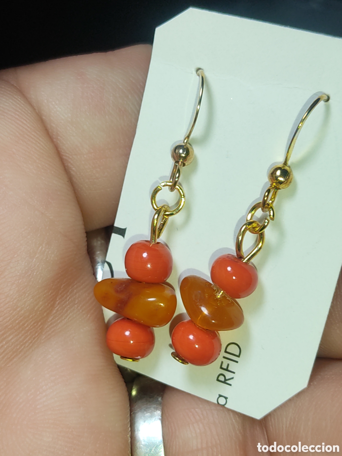 Joyeria: Pendientes de &Aacute;mbar y cristal de Murano. - Foto 4