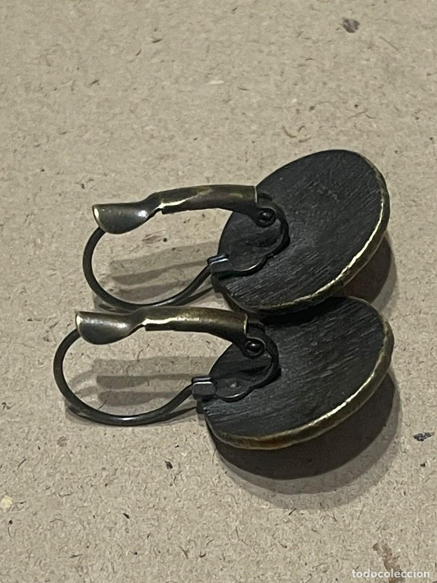 Joyeria: ANTIGUO PENDIENTES DE METAL - Foto 4