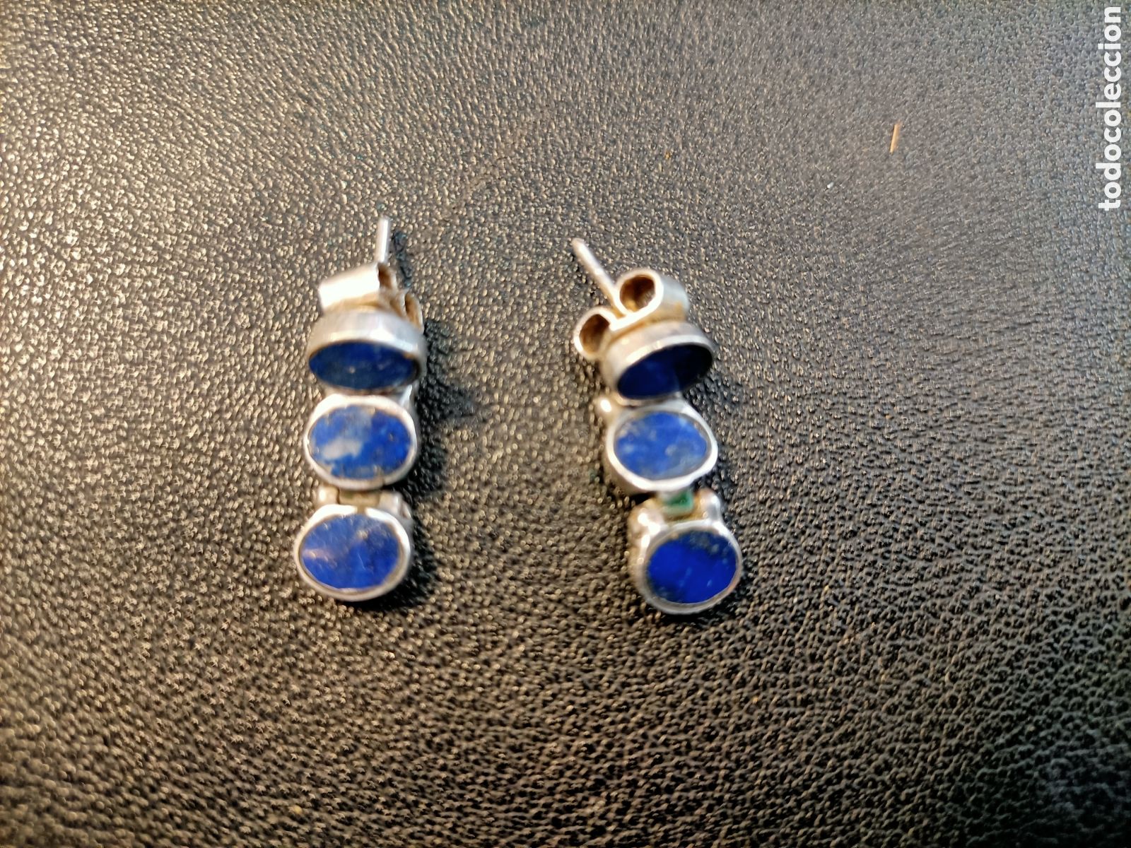 Joyeria: Conjunto de gargantilla, pulsera y pendientes de plata y lapisl&aacute;zuli. - Foto 6