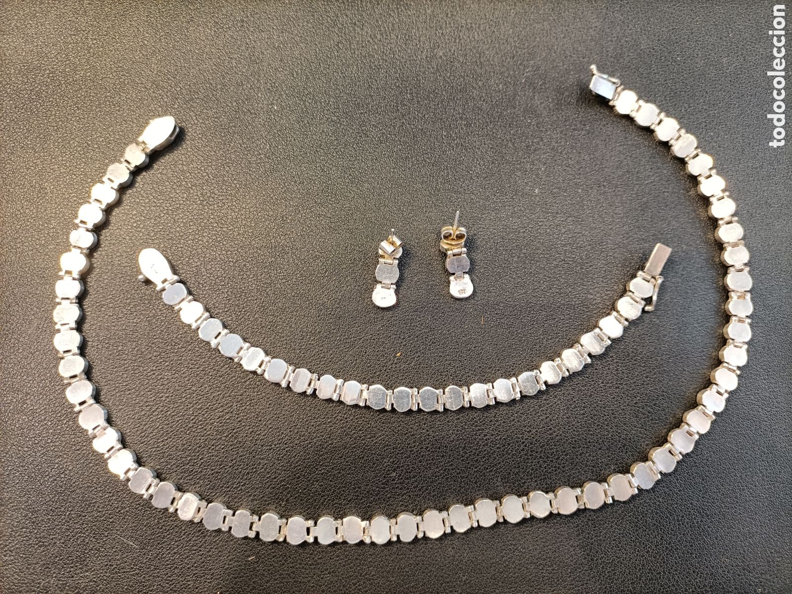 Joyeria: Conjunto de gargantilla, pulsera y pendientes de plata y lapisl&aacute;zuli. - Foto 11